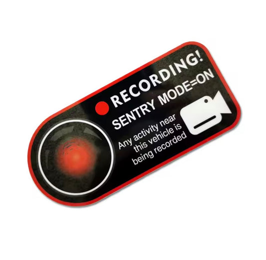 Sentry Mode Advarselsstickers – Beskyt din Tesla